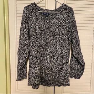 Venezia black, white, grey sweater, like new 22/24